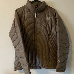 North Face Brown Puffer Jacket LARGE